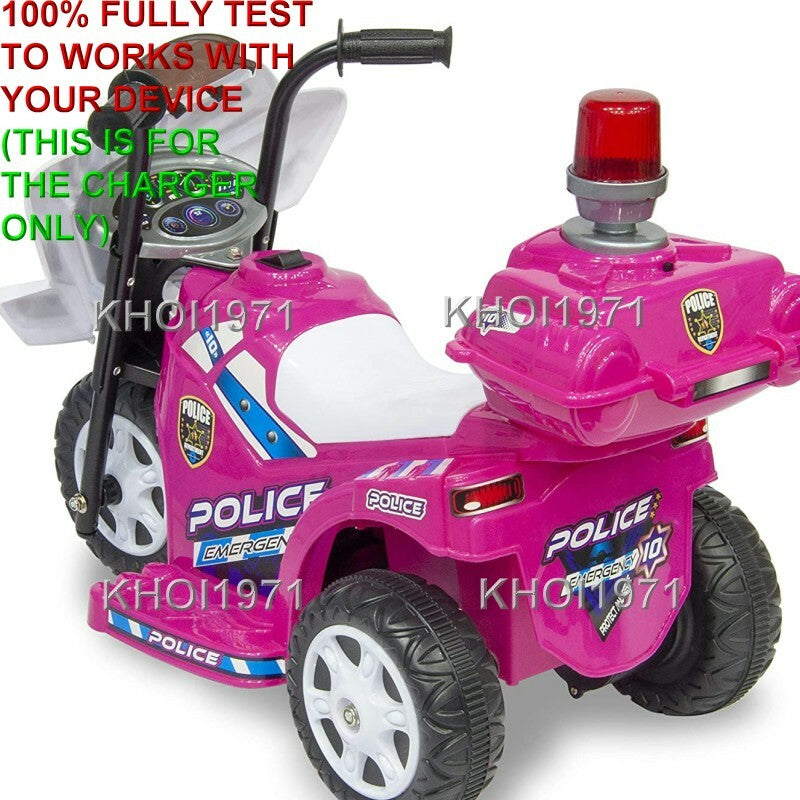 AC Wall Charger Adapter for Kid Motorz Little Police Patrol Ride-On Motorcycle 0292