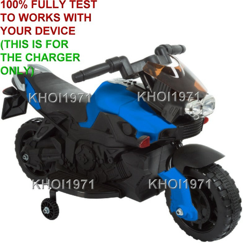 AC Wall Charger Adapter for Little Rider Motorcycle Ride-On with Training Wheels