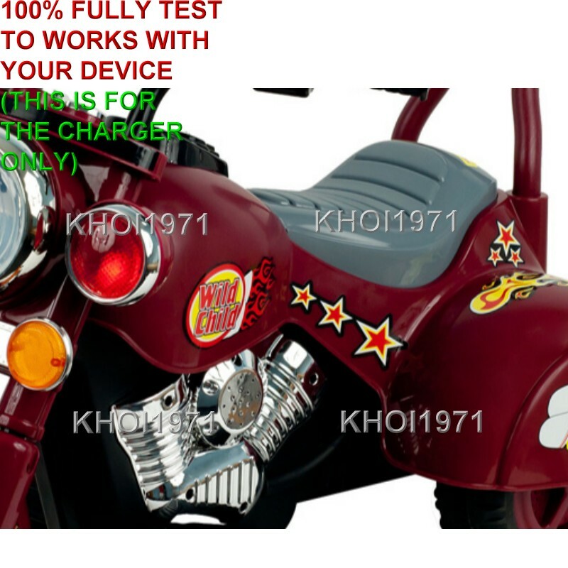 AC Wall Charger Adapter for Little Rider Road Warrior Ride-On Motorcycle