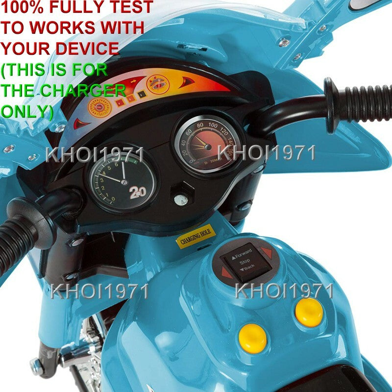 AC Wall Charger Adapter for 3-Wheel Little Rider Trike Motorcycle Ride-On Toy