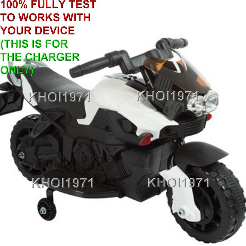 AC Wall Charger Adapter for Little Rider Motorcycle Ride-On with Training Wheels