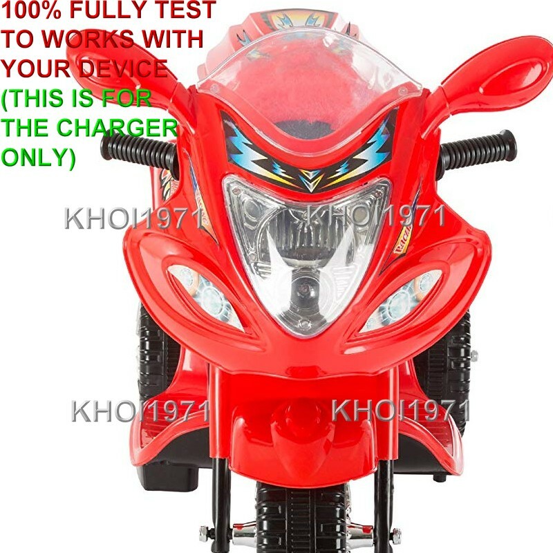 AC Wall Charger Adapter for 3-Wheel Little Rider Trike Motorcycle Ride-On Toy