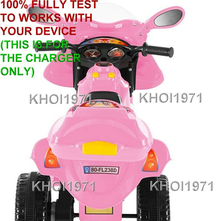 Wall Charger AC Adapter for 3-Wheel Little Rider Trike Ride-On Motorcycle