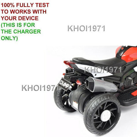 6V AC Charger Adapter for Kid Motorz Speedy 3-Wheel Ride-On Bike 1230-1237 Model