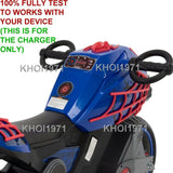 AC Wall Charger Adapter for Marvel Spider-Man Ride-On Motorcycle Model 17169