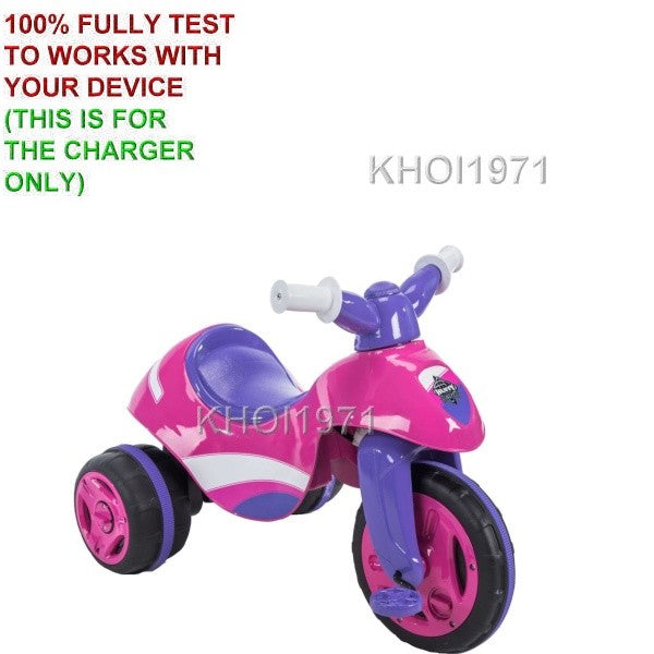 AC Charger Adapter for Dual Power 2-in-1 Ride-On Tricycle Model 17557