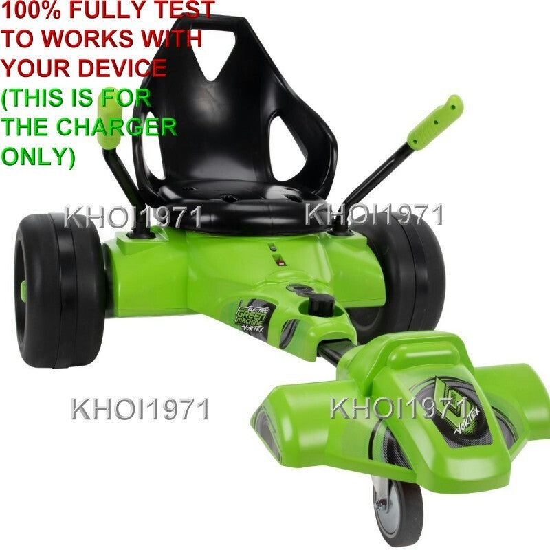 AC Wall Charger Adapter for 12V Battery Ride-On Green Vortex Machine Model 17909P