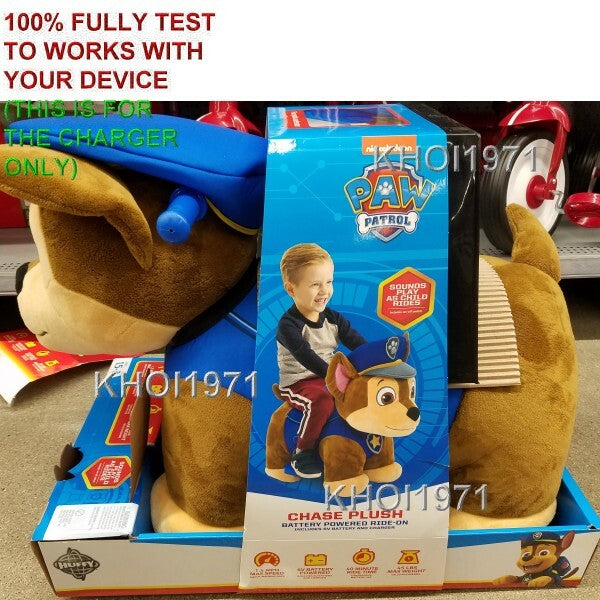 6V AC Wall Charger Adapter for Huffy PAW Patrol Chase Deluxe Ride-On Toy