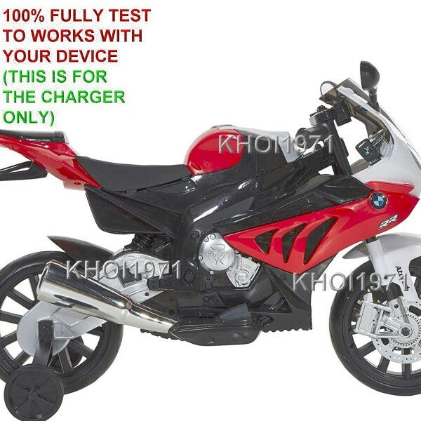 12V AC Wall Charger Adapter for Dynacraft BMW S1000RR Ride-On Motorcycle Model 8801-94