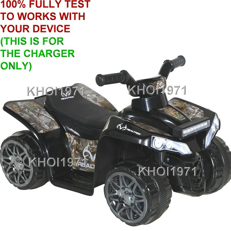 AC Wall Charger Adapter for Black Camo 6V Ride-On Battery Compatible with Realtree Designs