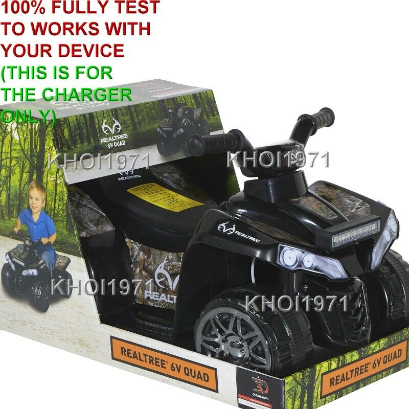 AC Wall Charger Adapter for Black Camo 6V Ride-On Battery Compatible with Realtree Designs