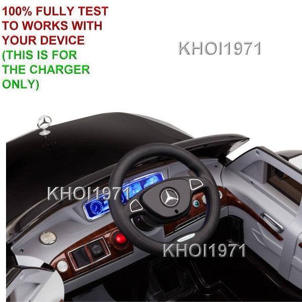 Black AC Wall Charger Adapter for Kidtrax Mercedes Benz S600 KT1254SC Ride-On Toy