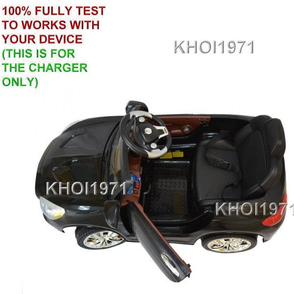 Black AC Wall Charger Adapter for Kids Ride-On Car with RC Remote TY557898