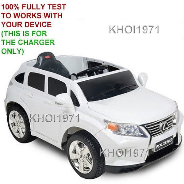 12V Wall Charger AC Adapter for Lexus RX350 Ride-On Toy, Black and White, Model KL-7010F