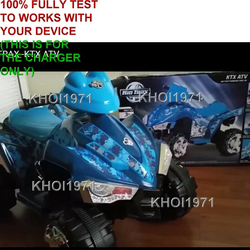 6V AC Wall Charger Adapter for Blue KT1158TGA KidTrax Camo Ride-On ATV