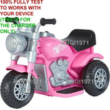 AC Wall Charger Adapter for 6V Battery 3-Wheel Ride-On Motorcycle Toy in Blue and Red