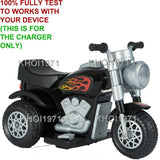 AC Wall Charger Adapter for 6V Battery 3-Wheel Ride-On Motorcycle Toy in Blue and Red