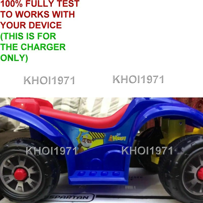 6V AC Wall Charger and Adapter for Blue and Red Seat Paw Patrol Quad Ride-On Toy