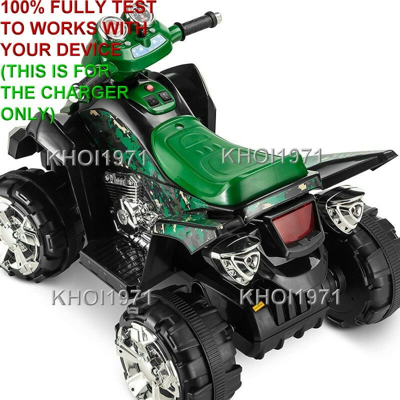 6V AC Wall Charger Adapter for Green Kid Trax Camo ATV Quad Ride-On Battery