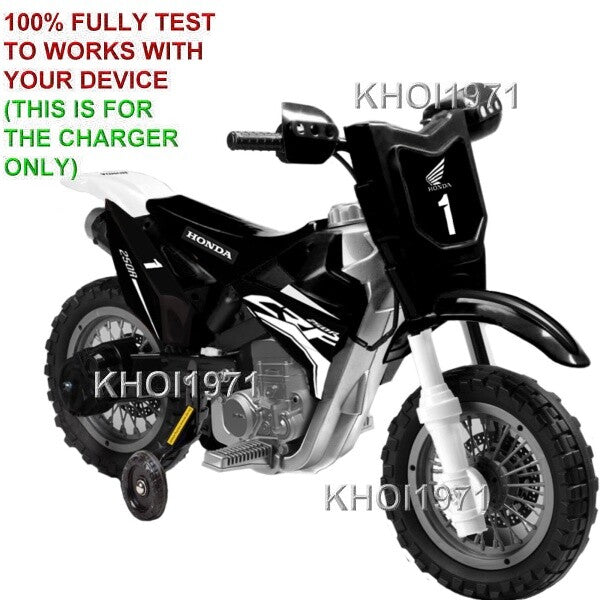 6V AC Wall Charger Adapter for Honda CRF250R Dirt Bike Training Ride-On Wheel