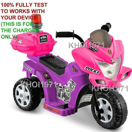 AC Wall Charger Adapter for Kid Motorz Little Police Patrol Ride-On Vehicles