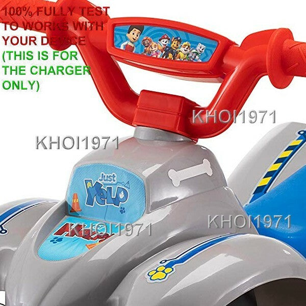 AC Wall Charger Adapter for KidTrax Nickelodeon Paw Patrol Quad 6V Ride-On Battery