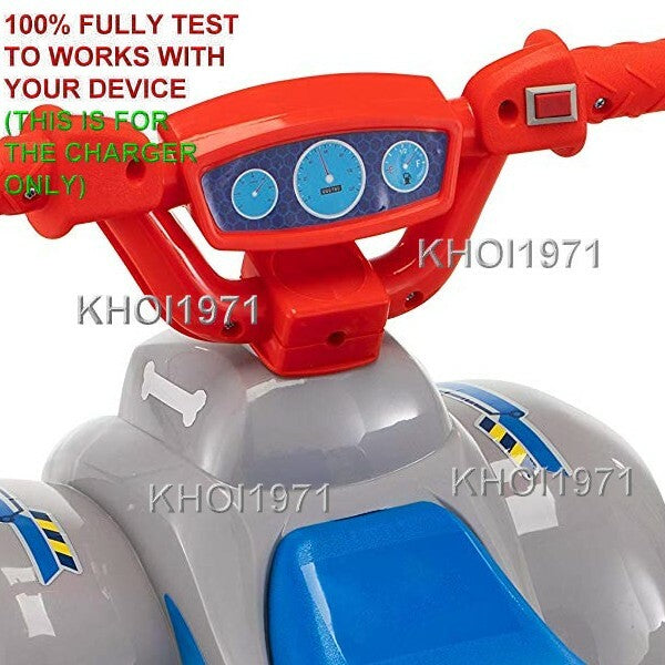 AC Wall Charger Adapter for KidTrax Nickelodeon Paw Patrol Quad 6V Ride-On Battery