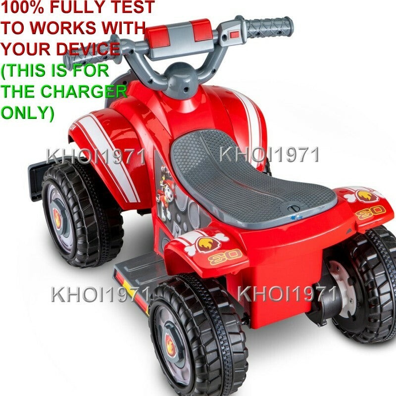 AC Wall Charger Adapter for KidTrax Nickelodeon Paw Patrol Quad 6V Ride-On Battery