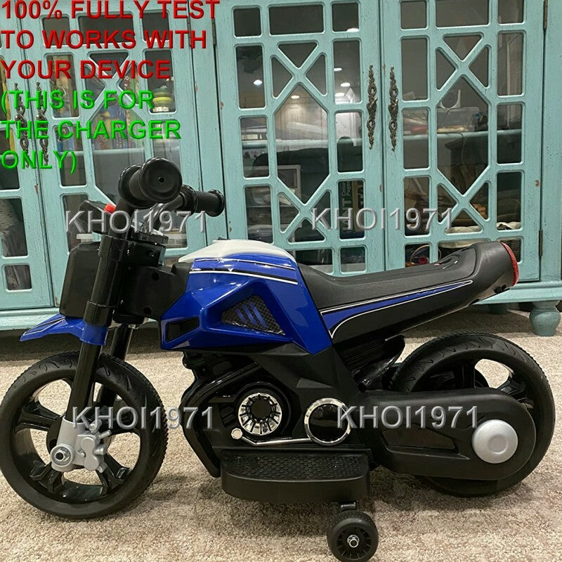 AC Charger Adapter for KidTrax Toddler 6V Ride-On Motorcycle Battery KT1571AZ