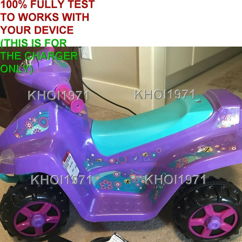 6-Volt AC Wall Charger Adapter for Kid Trax Melody Toddler Quad Ride-On KT1014TG