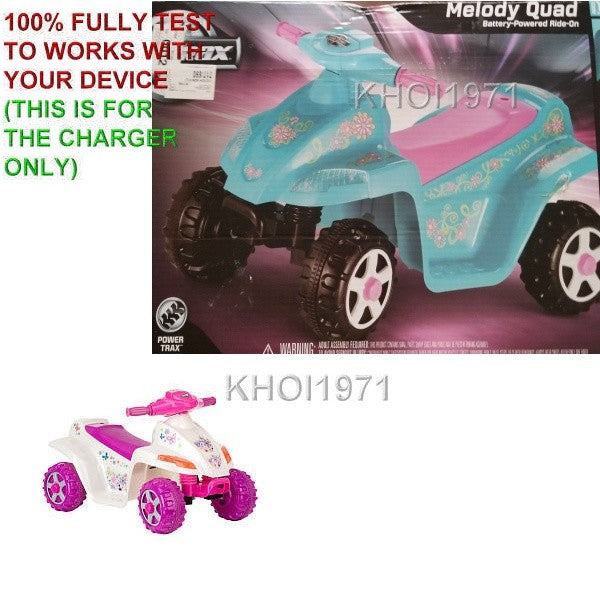 AC Wall Charger Adapter for KT1014WM Kid Trax Melody Toddler Quad 6V Ride-On Battery