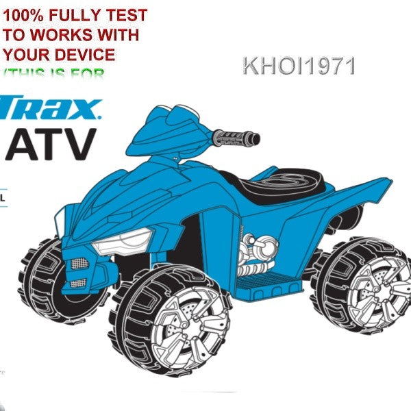 AC Wall Charger Adapter for KT1158TGA Kid Trax ATX ATV 6V Ride-On Battery