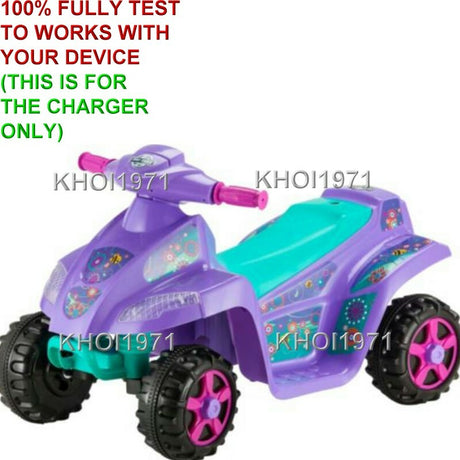 AC Wall Charger Adapter for KT1161 Kidtrax Moto Trax Toddler Quad Ride-On Melody