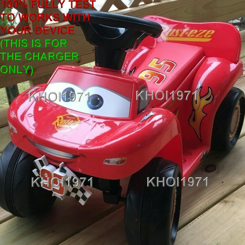 6V AC Wall Charger Adapter for KidTrax KT1269WM Ride-On Cars McQueen Quad 95