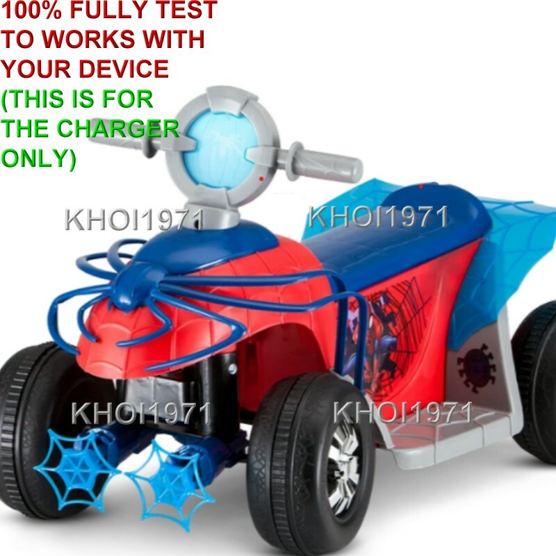 AC Wall Charger Adapter for KidTrax Spiderman KT1283TR 6V Ride-On Battery