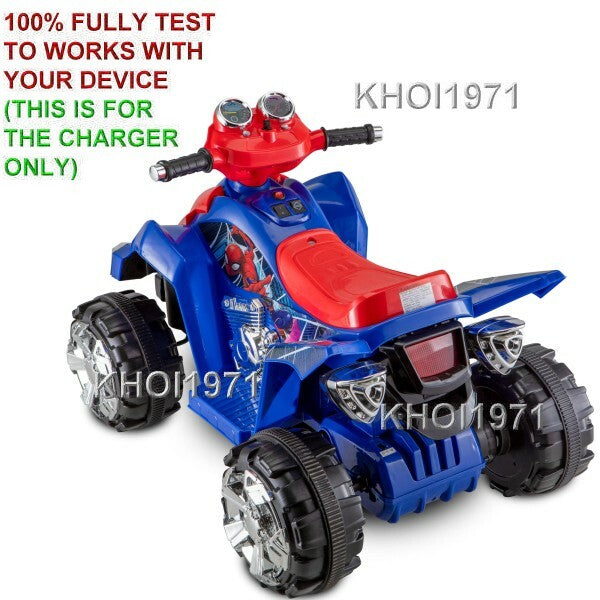 6V AC Wall Charger Adapter for KT1296 Kid Trax Spider-Man Quad Ride-On Battery