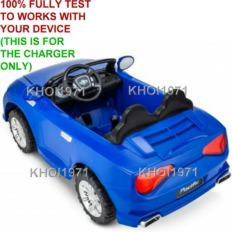 12V AC Wall Charger Adapter for Kidtrax KT1343WM Cool Car Convertible Ride-On