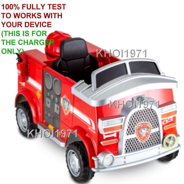 AC Wall Charger Adapter for Kidtrax KT1439WM Paw Patrol Marshall Fire Truck