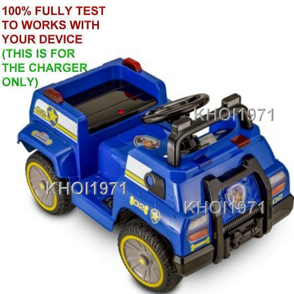 6V AC Wall Charger Adapter for Kidtrax KT1481WM Paw Patrol Chase Ride-On Toy