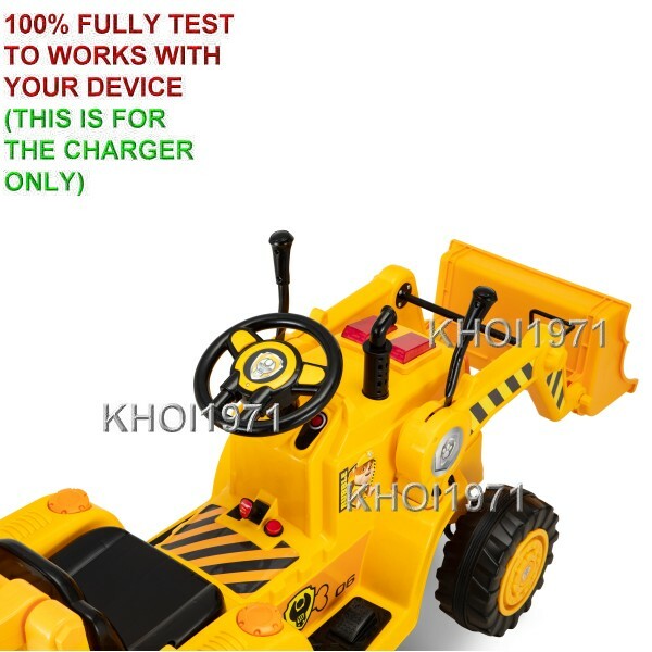 AC Wall Charger Adapter for KT1507WM KidTrax Paw Patrol Rubble Digger Ride-On Toy