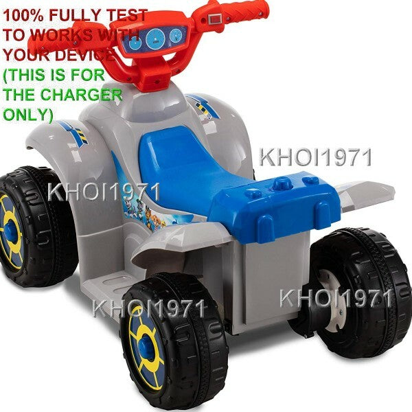 AC Wall Charger Adapter for KT1521AZ Kidtrax Nickelodeon Paw Patrol Quad Ride-On Toy