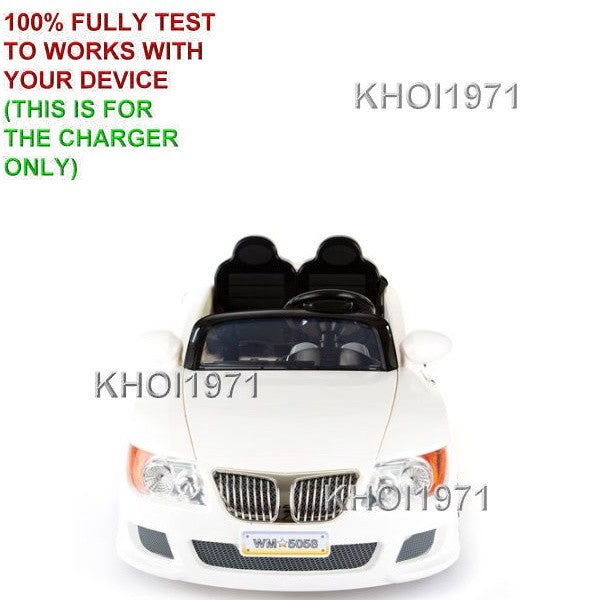 AC Wall Charger Adapter for Monster Trax Convertible 12V Ride-On Battery