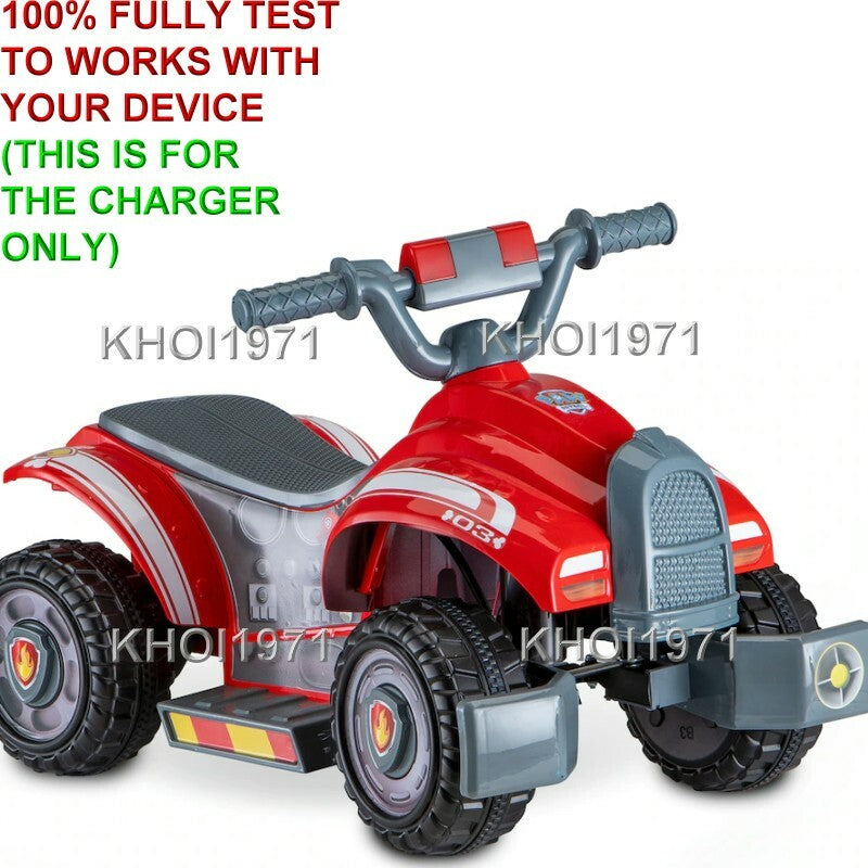 AC Wall Charger Adapter for 6V Nickelodeon Paw Patrol Quad Ride-On Battery