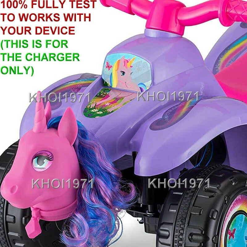 AC Wall Charger Adapter for Pacific Cycle KidTrax Unicorn Toddler Quad Ride-On Toy