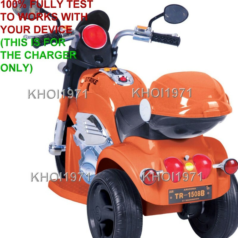 Pink AC Wall Charger Adapter for 6V Kid Motorz Ride-On Motorbike 1218