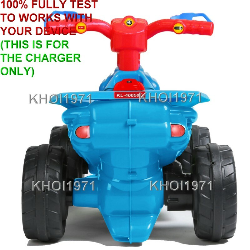 AC Wall Charger Adapter for 6V Ride-On ATV Quad Batteries in Pink and Blue