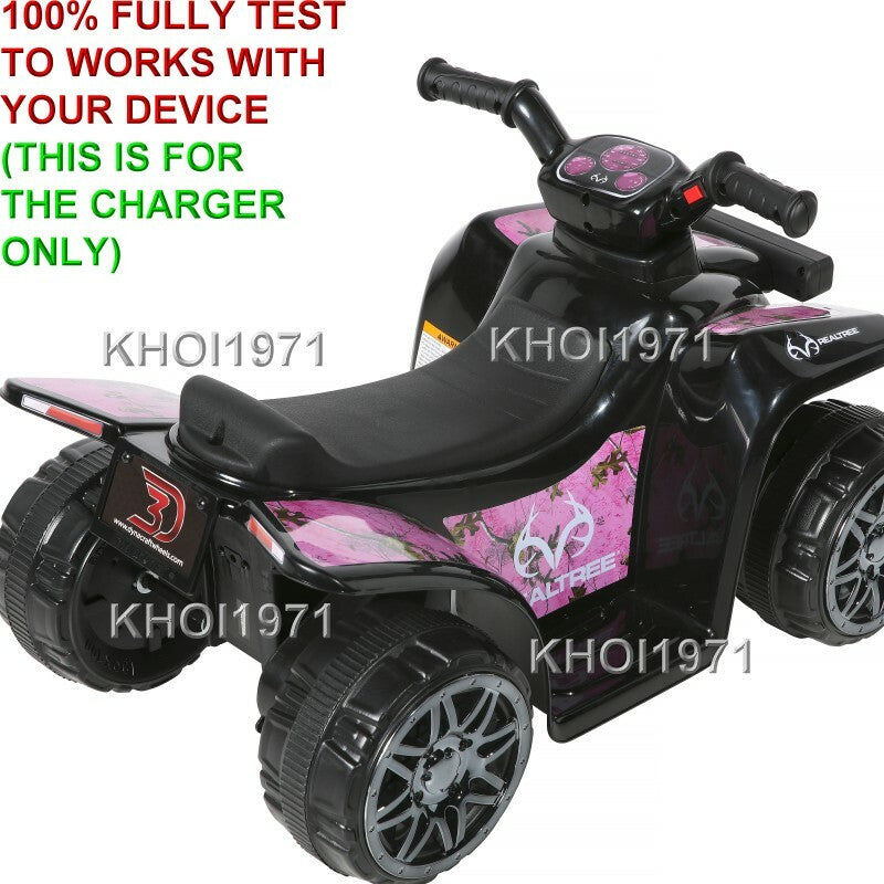 6V AC Wall Charger Adapter for Pink Camo Ride-On Vehicle