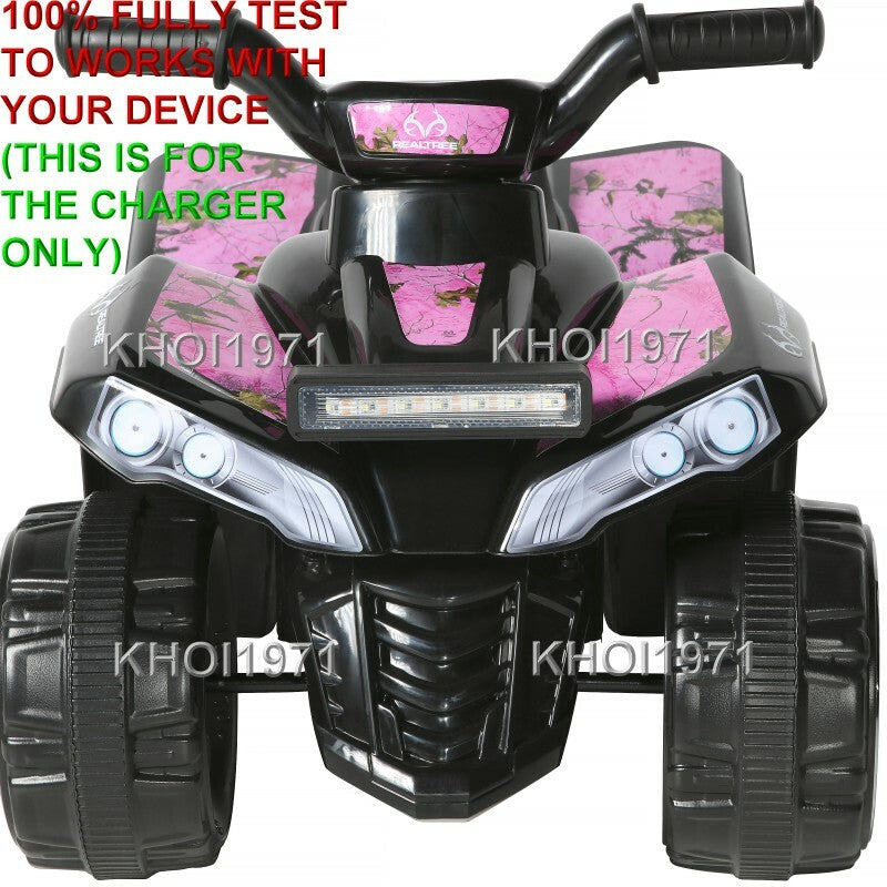 6V AC Wall Charger Adapter for Pink Camo Ride-On Vehicle