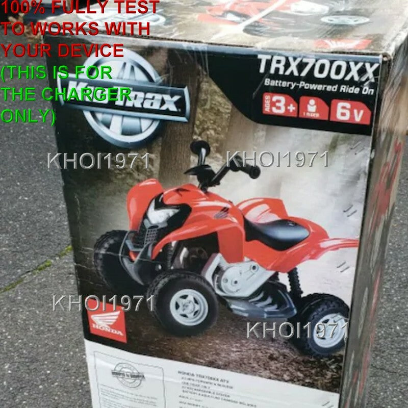 AC Wall Charger Adapter for 6V Battery Red Kids Ride-On ATV TRX700XX Model