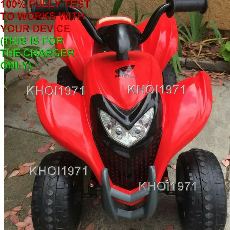 AC Wall Charger Adapter for 6V Battery Red Kids Ride-On ATV TRX700XX Model